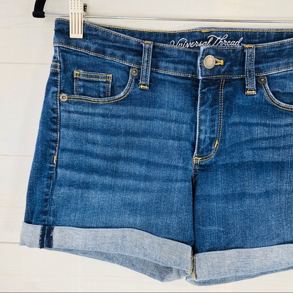 Universal Thread Rolled Cuff Jean Shorts Sz 2/26R - Picture 3 of 8